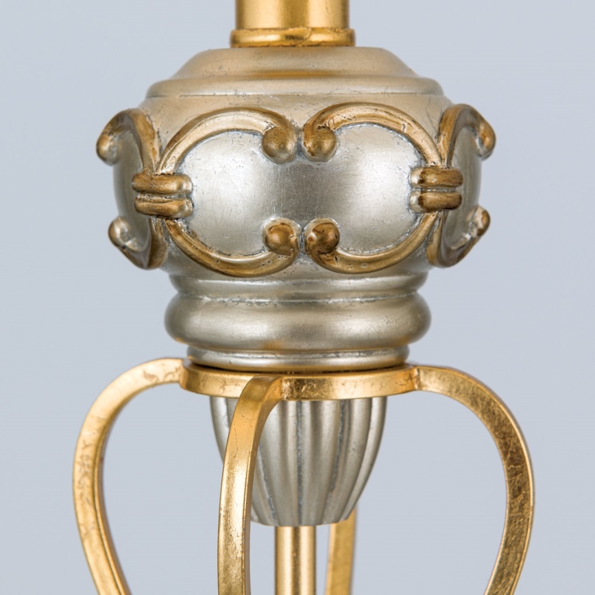 Stojací lampa TIZIA 1xE27/60W/230V bílá/zlatá/patina
