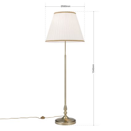 Stojací lampa TONIA 2xE27/60W/230V 154 cm bílá/bronz