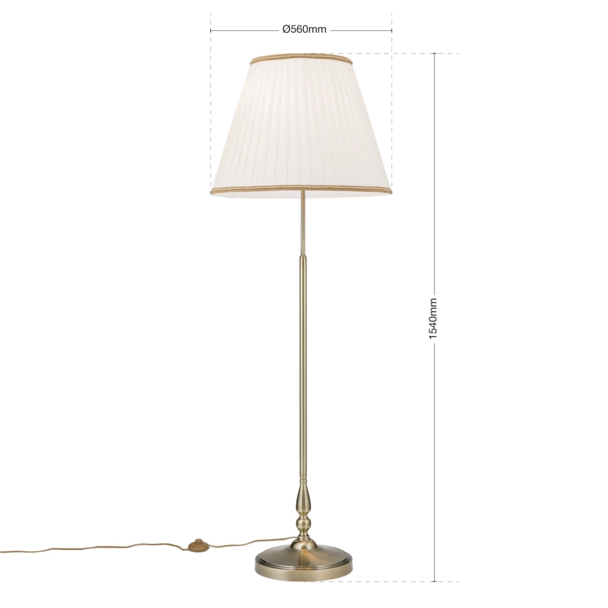 Stojací lampa TONIA 2xE27/60W/230V 154 cm bílá/bronz