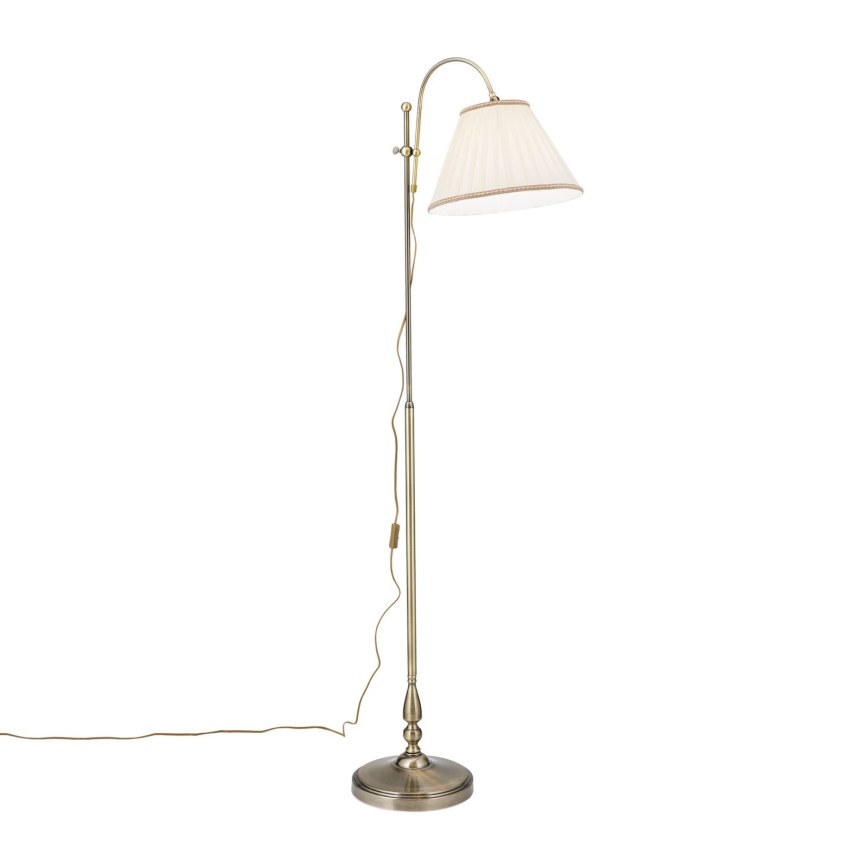 Stojací lampa TONIA 1xE27/60W/230V 183 cm bílá/bronz