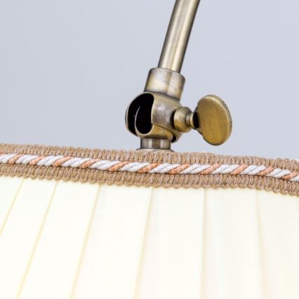 Stojací lampa TONIA 1xE27/60W/230V 183 cm bílá/bronz