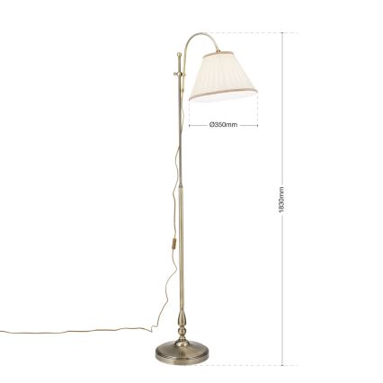 Stojací lampa TONIA 1xE27/60W/230V 183 cm bílá/bronz