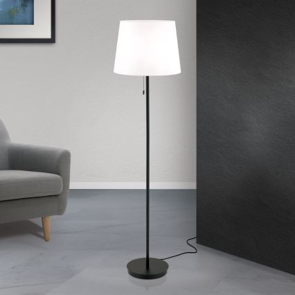 Stojací lampa LUDWIG 1xE27/40W/230V bílá/černá