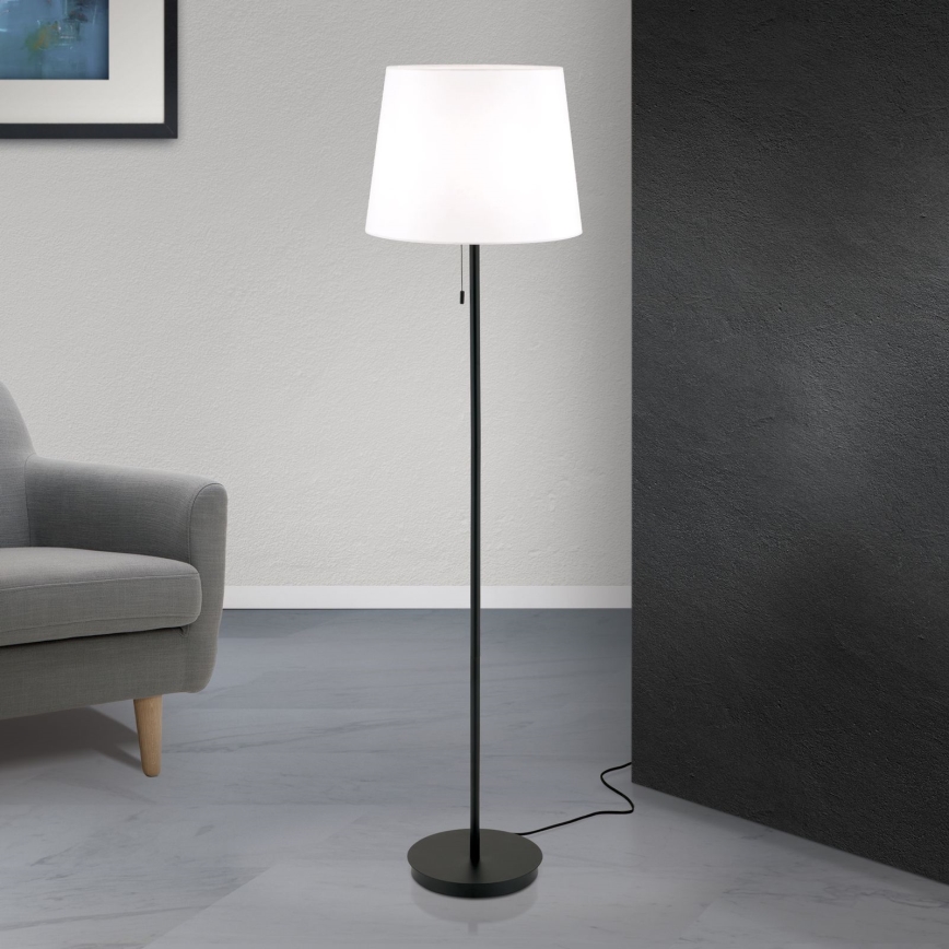 Stojací lampa LUDWIG 1xE27/40W/230V bílá/černá