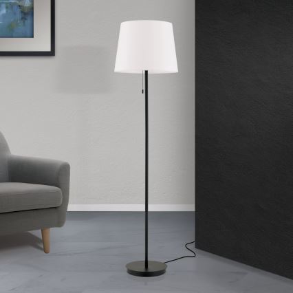 Stojací lampa LUDWIG 1xE27/40W/230V bílá/černá