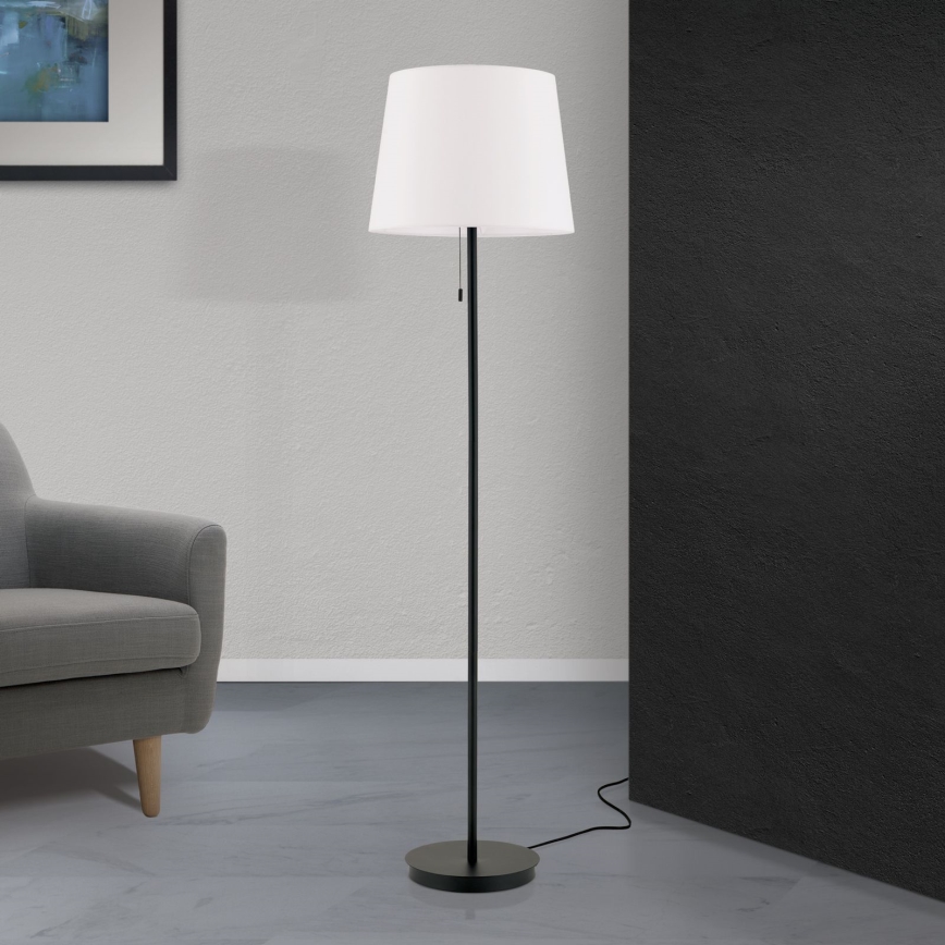 Stojací lampa LUDWIG 1xE27/40W/230V bílá/černá