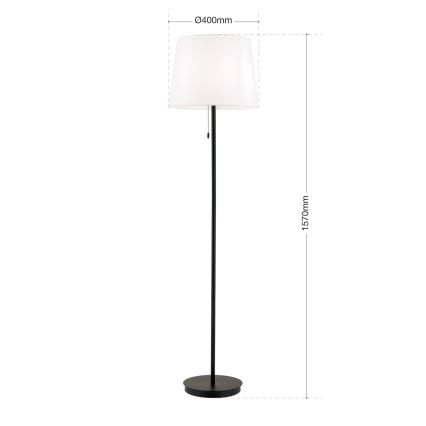 Stojací lampa LUDWIG 1xE27/40W/230V bílá/černá