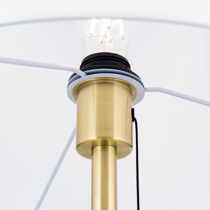 Stojací lampa LUDWIG 1xE27/40W/230V bílá/zlatá