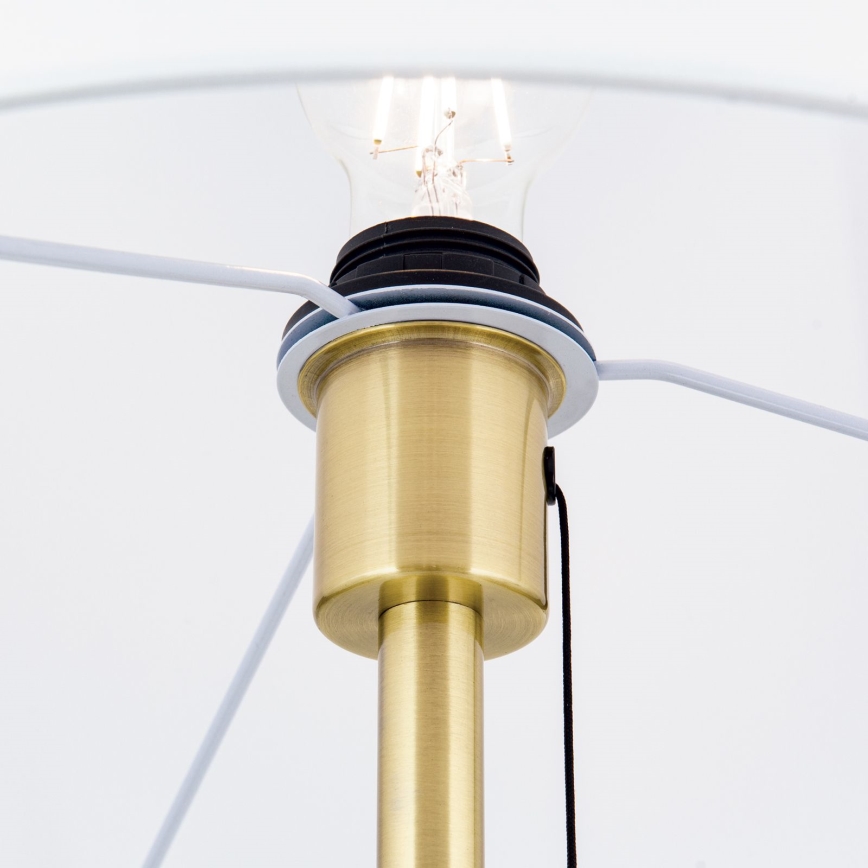 Stojací lampa LUDWIG 1xE27/40W/230V bílá/zlatá