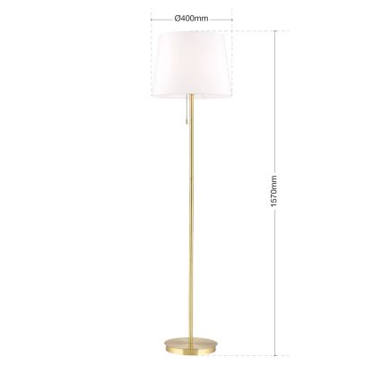 Stojací lampa LUDWIG 1xE27/40W/230V bílá/zlatá