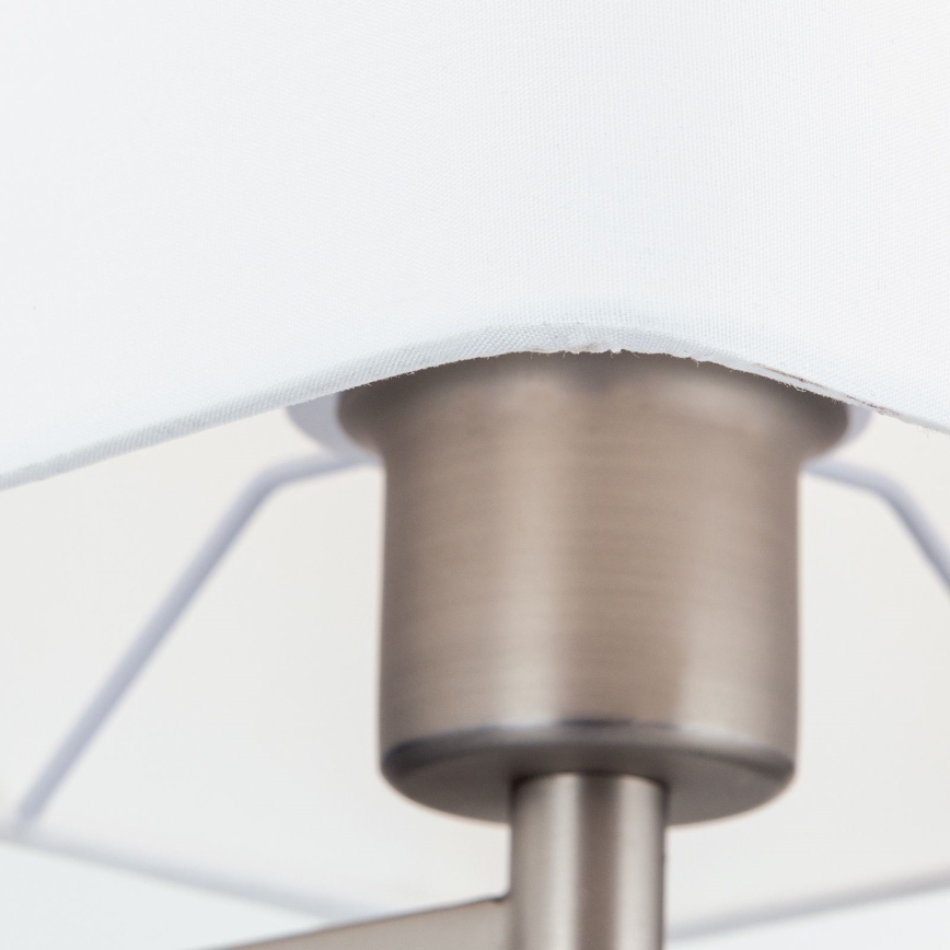Stojací lampa CARLTON 1xE27/40W/230V bílá/matný chrom