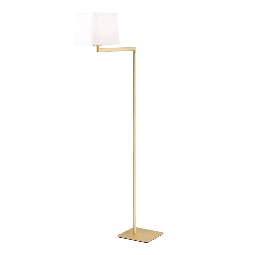 Stojací lampa CARLTON 1xE27/40W/230V bílá/zlatá
