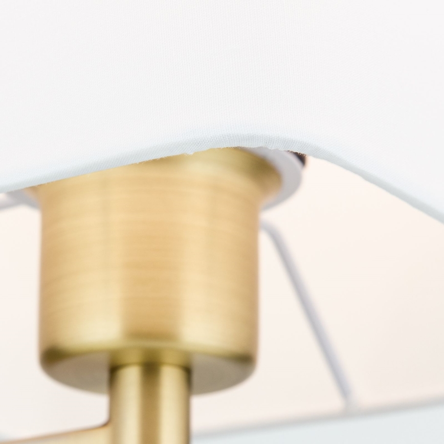 Stojací lampa CARLTON 1xE27/40W/230V bílá/zlatá