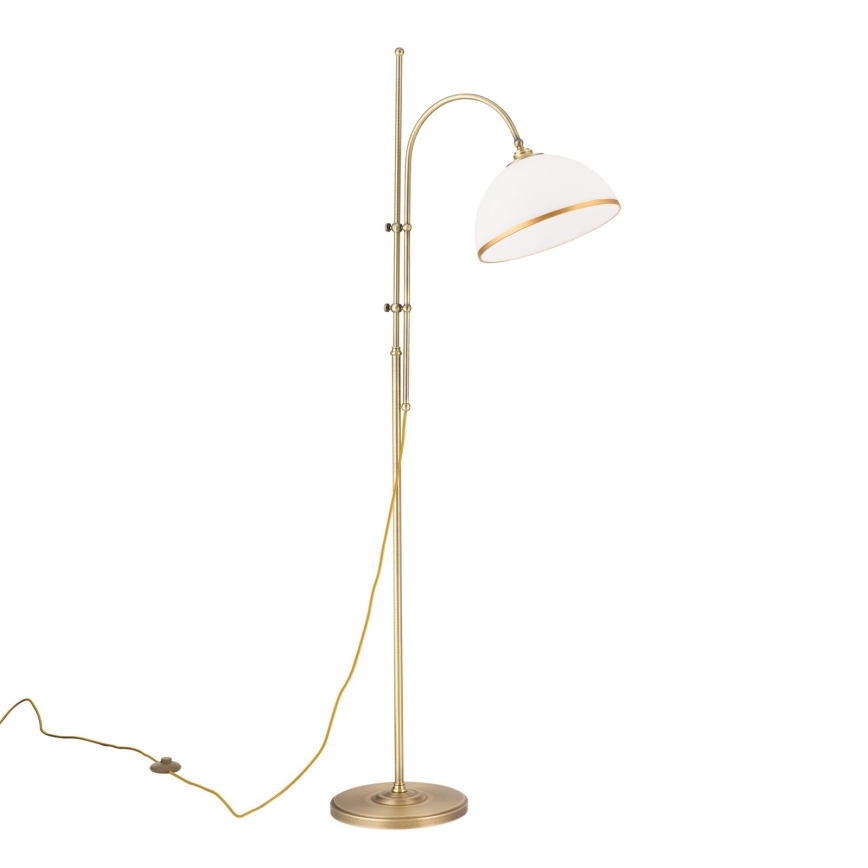 Stojací lampa OLD LAMP 1xE27/40W/230V bílá/mosaz