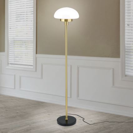 Stojací lampa SPARTA 1xE27/40W/230V zlatá/černá