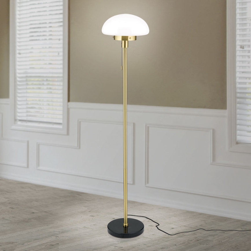 Stojací lampa SPARTA 1xE27/40W/230V zlatá/černá