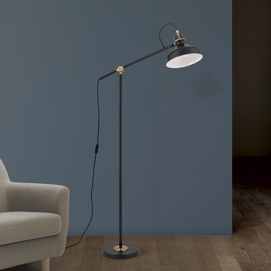 Stojací lampa SCHILLER 1xE27/40W/230V černá/bronz