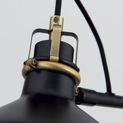 Stojací lampa SCHILLER 1xE27/40W/230V černá/bronz