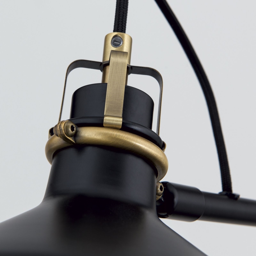 Stojací lampa SCHILLER 1xE27/40W/230V černá/bronz