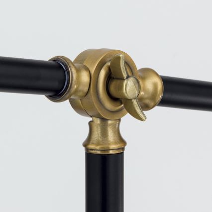 Stojací lampa SCHILLER 1xE27/40W/230V černá/bronz
