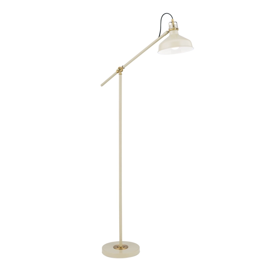Stojací lampa SCHILLER 1xE27/40W/230V krémová/bronz