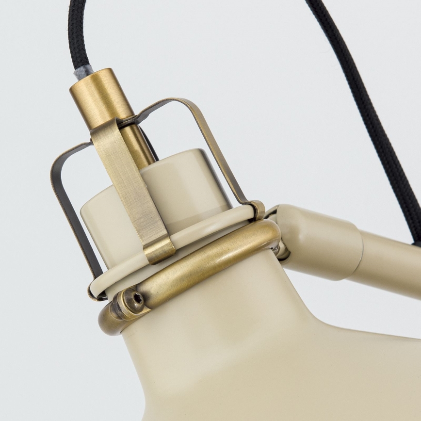 Stojací lampa SCHILLER 1xE27/40W/230V krémová/bronz