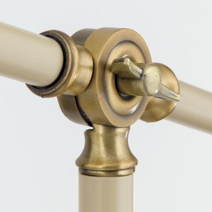 Stojací lampa SCHILLER 1xE27/40W/230V krémová/bronz