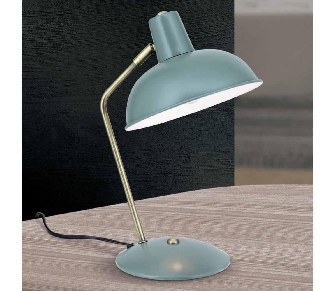 Orion - Stolní lampa FEDRA 1xE14/40W/230V mintová/mosaz LA 4-1190 grün/Patina Zelená