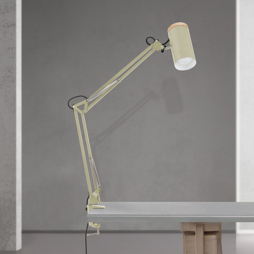 Stolní lampa s klipem GILI 1xE27/40W/230V zelená