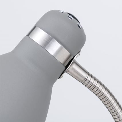 Stolní lampa SCHOOL 1xE27/40W/230V šedá/matný chrom