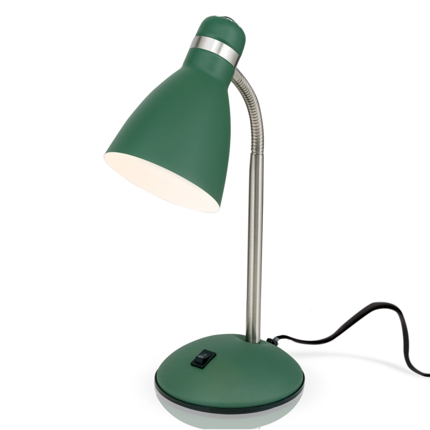 Stolní lampa SCHOOL 1xE27/40W/230V zelená/matný chrom