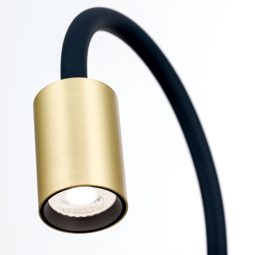 LED Flexibilní stolní lampa s klipem KURT LED/5W/230V zlatá