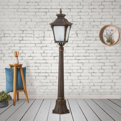 Venkovní lampa AIKO 1xE27/60W/230V 115 cm IP23 bronz/patina