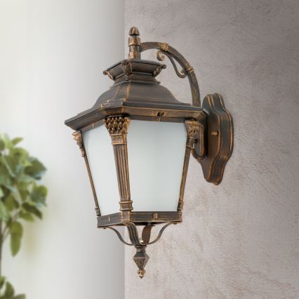 Venkovní nástěnná lampa AIKO 1xE27/60W/230V IP23 bronz/patina