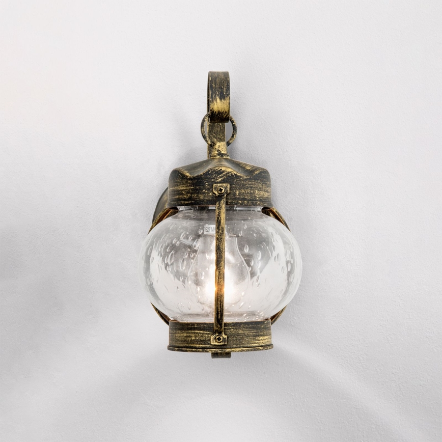 Venkovní nástěnná lampa TAVERNA 1xE27/60W/230V IP23 bronz/patina