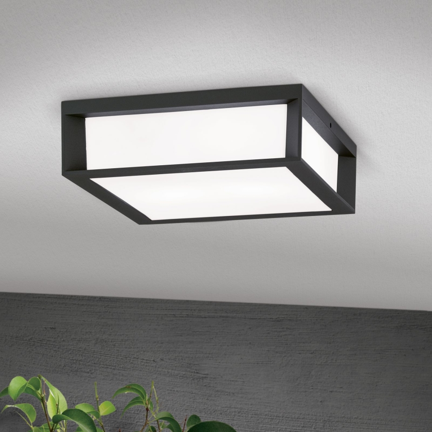Venkovní svítidlo HENRY 2xE27/15W/230V 26x26 cm IP44 antracit