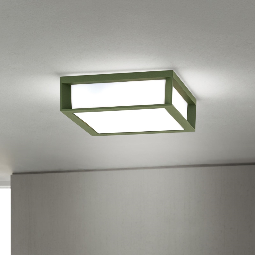 Venkovní svítidlo HENRY 2xE27/15W/230V 26x26 cm IP44 zelená