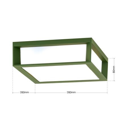 Venkovní svítidlo HENRY 2xE27/15W/230V 26x26 cm IP44 zelená