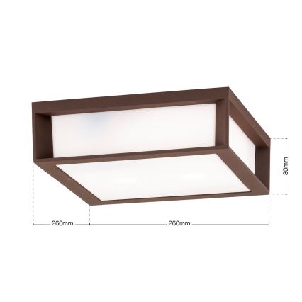 Venkovní svítidlo HENRY 2xE27/15W/230V IP44 hnědá