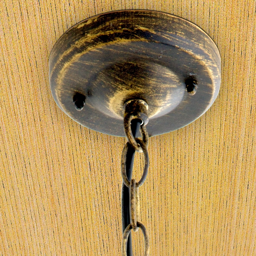 Venkovní závěsné svítidlo TAVERNA 1xE27/60W/230V IP23 bronz/patina