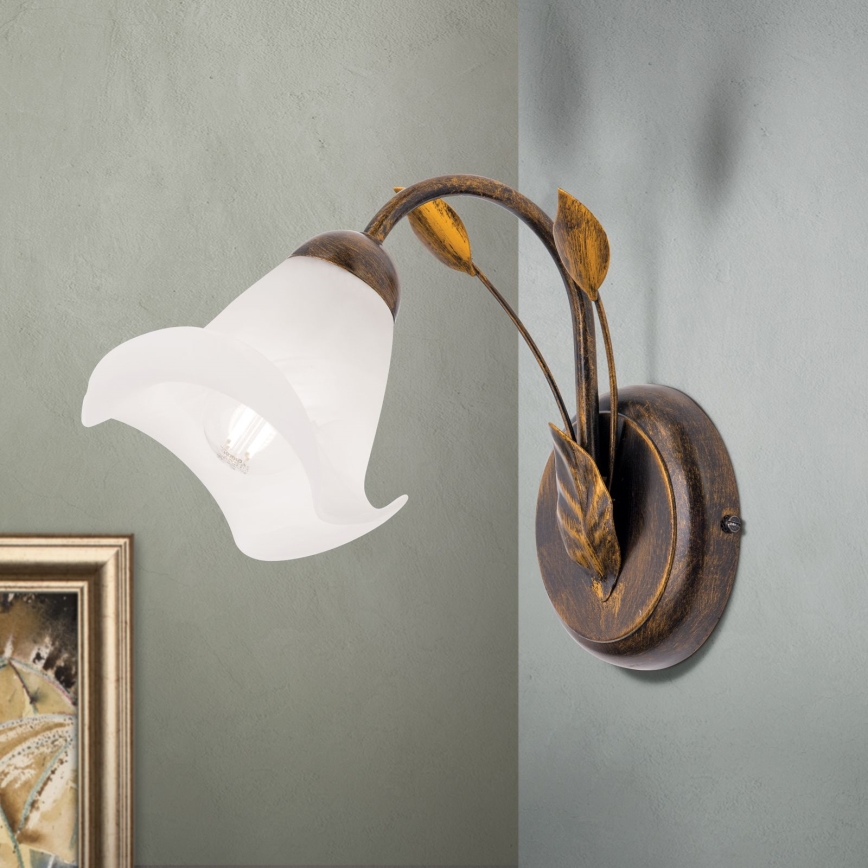 Nástěnná lampa SISI 1xE14/40W/230V bronz/patina