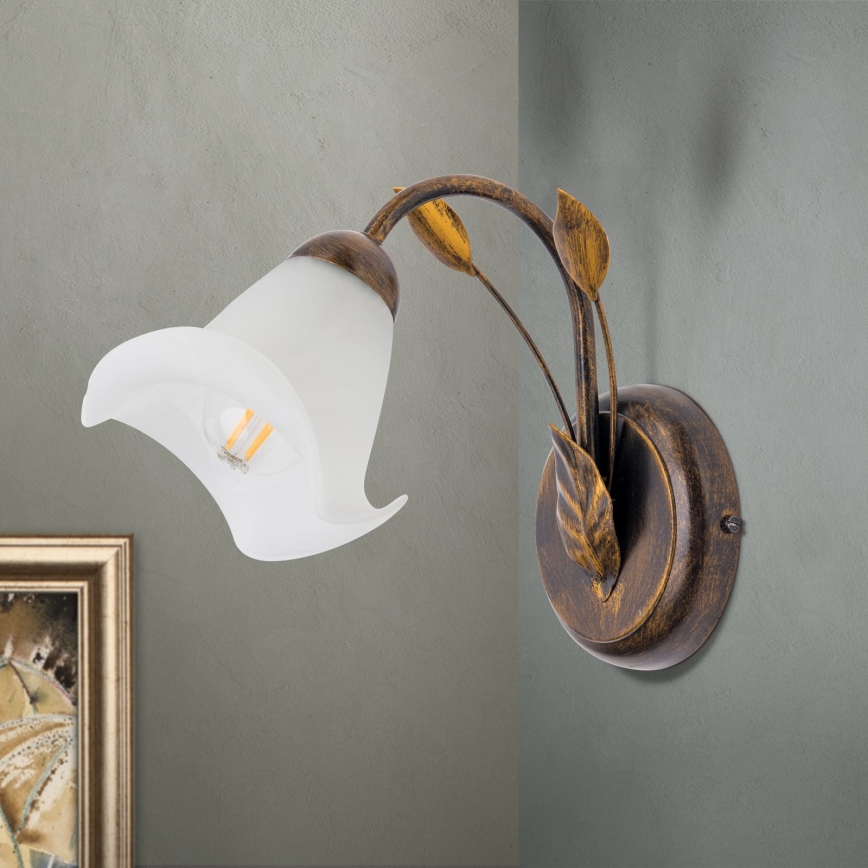 Nástěnná lampa SISI 1xE14/40W/230V bronz/patina