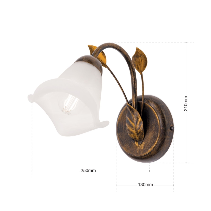 Nástěnná lampa SISI 1xE14/40W/230V bronz/patina