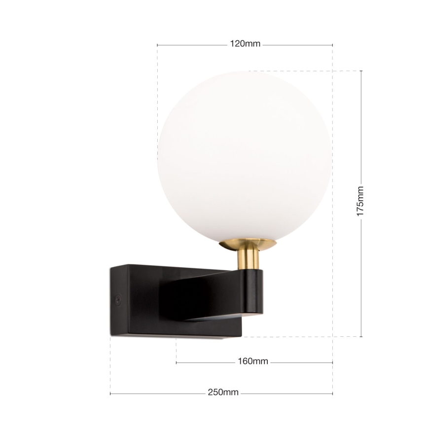 Koupelnové nástěnné svítidlo MARA 1xG9/20W/230V IP44 černá