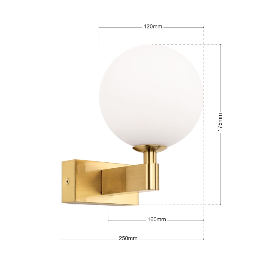 Koupelnové nástěnné svítidlo MARA 1xG9/20W/230V IP44 zlatá