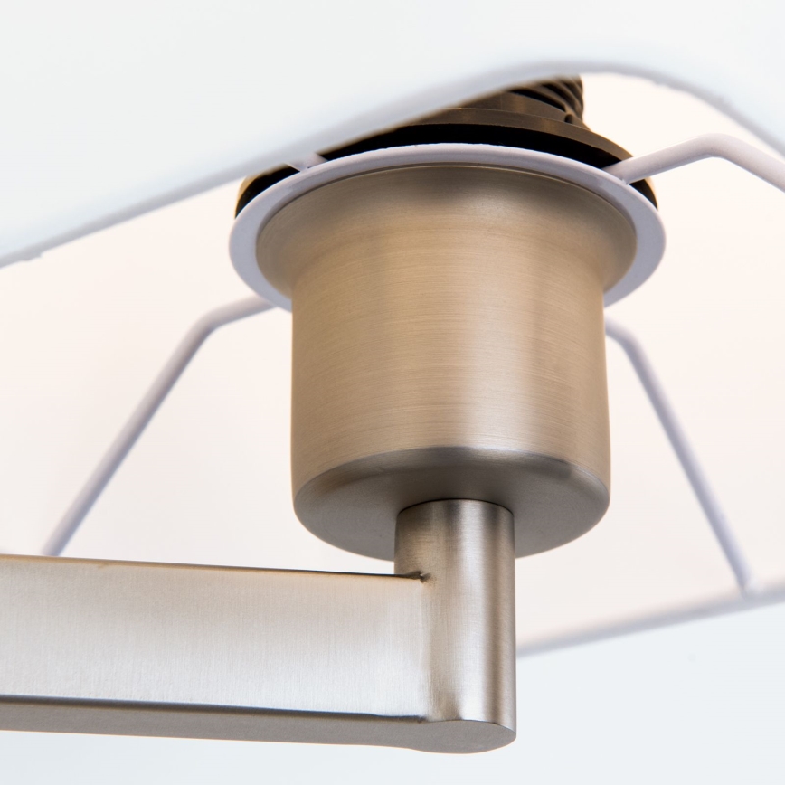 LED Nástěnná lampa CARLTON 1xE27/40W/230V + LED/3W bílá/matný chrom