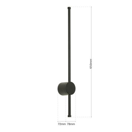 LED Koupelnové osvětlení zrcadla FERDINAND LED/12W/230V IP54 černá