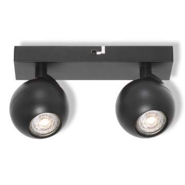 Osram - Bodové svítidlo SPOT SPHERAL 2xGU10/6W/230V černá