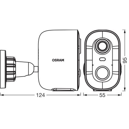 Osram - Chytrá solární kamera se senzorem 2K SMART+ 5V 5200 mAh IP66 Wi-Fi