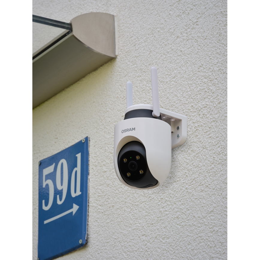 Osram - Chytrá venkovní kamera 360° se senzorem 2K SMART+ 230V IP67 Wi-Fi